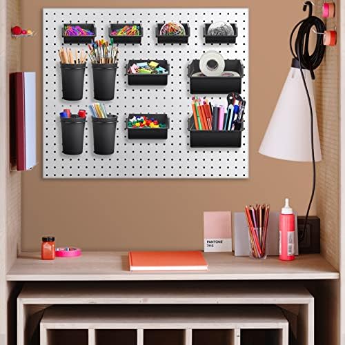 Pegboard Bins And Cups, 12 Pack Peg Board Hardware Nail and Screw Organizer - Image 6