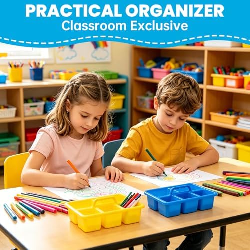 8 PCS Classroom Caddy, Supply Cleaning Caddy for Classroom, 8”×5.7”×3” - Image 3