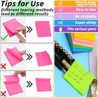 100 Pack Sticky Notes Bulk 3x3 Inch Colorful Self Stick Note Pads - Image 3
