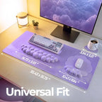 Premium Quality Cloud Wrist Rest Keyboard & Mouse Pad Set – Ergonomic Memory Foam Desk Accessories with Wrist Support for Office & Gaming – Purple-Star - Image 5