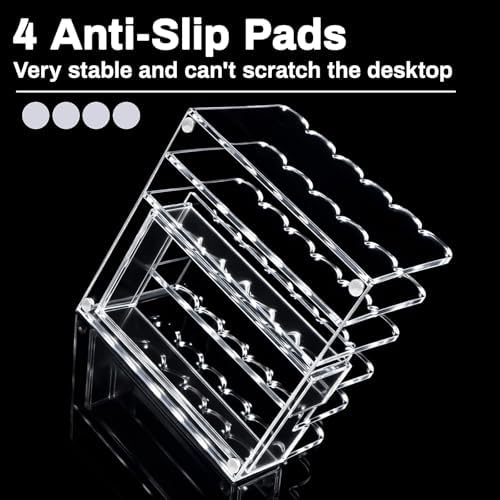 Xuhal Acrylic Mail Organizer with Drawer, 5 Compartments Clear Desk File - Image 4