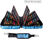 YOUSHARES Big Capacity Colored Pencil Case - 480 Slots large Pen Case Organizer with Multilayer Holder for Prismacolor Colored Pencils & Gel Pen (Quicksand Gold) - Image 3
