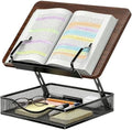 Adjustable Book Stand for Reading with Storage - 2-13" Height Hands-Free by OVICAR