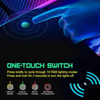 GIM Wireless Charging RGB Gaming Mouse Pad 15W, LED Mouse Mat 800x300x4MM, 10 Light Modes Extra Large Mousepad Non-Slip Rubber Base Computer Keyboard Mat for Gaming, MacBook, PC, Laptop, Desk（Sunset） - Image 5