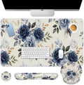 Arttown Keyboard Mouse Pad Set, 4 in 1 Desk Mat Set Flower Spring by Arttown