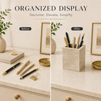 Natural Travertine Desk Organizer Pen Holder - Image 4