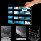 Lincia 2 Pcs Acrylic Business Card Holder, 40×30cm, 16 Pockets Horizontal - Image 3