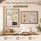 Cinnvoice 48 x 34 Inch Linen Bulletin Board Rustic Farmhouse Pin Board - Image 3