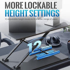 Standing Desk Converter, 25.16" × 15.75" Height Adjustable Laptop Stand for Desk, Sit Stand Monitor Stand, No Assembly Required for Home and Office Use (Black) - Image 6