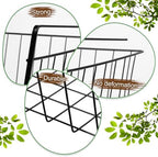 8 Pcs Under Shelf Basket, Hanging Under Cabinet Wire Storage Rack Slides Under Wire Shelves for Counter Pantry Desk Bookshelf,Black - Image 3