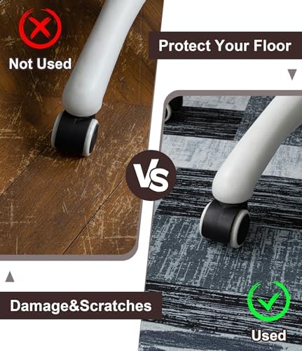 chakme Office Chair Mat for Hardwood Floor, 48"x36" Easy Glide Computer Desk Mat Protector for Rolling Chair Under Desk Rug Nonslip Backing, Machine Wash, (Jigsaw) - Image 4