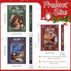 3 Pcs Christmas Decorative Books Holiday Vintage Paper Notebook - Image 2