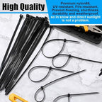 Reallnaive 500 Pack 8 Inch Heavy Duty Zip Ties 120 lb, Black - Image 5