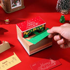 3D Calendar 2027, Tear-Away Desk Calendar, Paper Art Memo Pad, LED Light (Christmas Arch) - Image 4