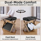 Foot Rest Under Desk at Work, Solid Wood Double Step Footstool - Image 5