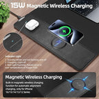 Wireless Charging Mouse Pad, Gaming Desk Mat with 20W Adapter, 31.5"x15.7" - Image 2