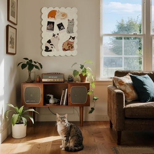 Scalloped Bulletin Board 24x18 inches, Decorative Felt Pin Board for Wall - Image 3