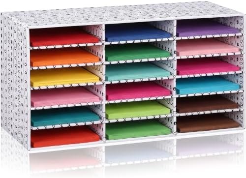 Fuutreo 1 Pc Classroom Construction Paper Storage,Wavy Lines and Dot by Fuutreo