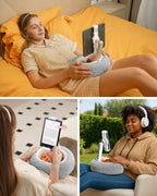 Viozon Tablet Pillow Stand,Kindle Pillow Stand, Compatible with 4-11" Tablet/Phone with Small Bowl, Kindle Holder Accessories,Idea for Reading and Video Watching On Bed,Gray - Image 2