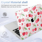for MacBook Pro 16 inch Case 2019 2020 Release Model A2141, Plastic Hard Shell Cover with Keyboard Cover & Screen Protector for MacBook Pro 16 inch with Touch Bar, Cherries & Pink Bows - Image 6