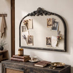 Novabright Arched Metal Framed Pinboard for Walls 20 x 15 Inch Cork Fabric - Image 6