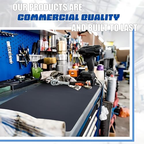 Drydiet 2 Pcs Work Bench Mat Top 24 x 48, PU Leather Tool Box Drawer Liner Tool Box Mat, Cuttable Workbench Pad, Easy Clean, Scratch Resistant Non-Slip Pad, Protect Workbench Tabletop Countertop - Image 6