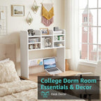 37 Inch White Desk Hutch Dorm Top Only with Felt Board for College - Image 7