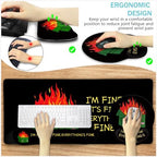 Blusabaca Dumpster on Fire Mouse Pad, Funny Cute Desk Mat Accessories Decor - Image 3