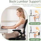 Lumbar Support Pillow for Recliner Chair/Accent Chair/Couch/Office Chair, Tufted Blended Corduroy Back Support Cushion for Elderly, Recliner Cushions for Back Rest, Pain Relief, Reading, Beige - Image 5