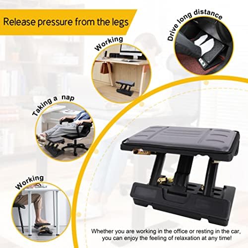 Adjustable Under Desk Foot Rest & Leg Rest Massage Office Footrest - Image 2