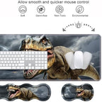 Ergonomic Keyboard Wrist Rest & Mouse Pad Wrist Rest Set, Large XXL Gaming Desk Mat 31.5"x 11.8" with Memory Foam, Easy Typing Pain Relief for Office & Home, Dinosaur - Image 4