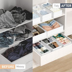 DIMJ Drawer Organizer Clothes - 28 Pack Baby Dresser Organizer for Nursery Closet Organization, Fabric Drawer Organizer Bins for Underwears Socks Bras, Foldable Storage Dividers for Bedroom - Image 5