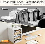 Mail Sorter Organizer, 11 Compartments Mailbox for Classroom, Desktop File Organizer with Adjustable Shelves, for Office Home Classroom, PVC, White - Image 5