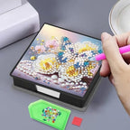 4Pcs Butterfly DIY Diamond Art Painting Sticky Notes Holder (640 Blank Notepads) Cube Note Box Mosaic Craft Set for Office Accessories Desk Office Workplace - Image 4