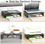 TEAMIX 2-Pack Wood Monitor Stand Riser for Desk , Black - Image 3