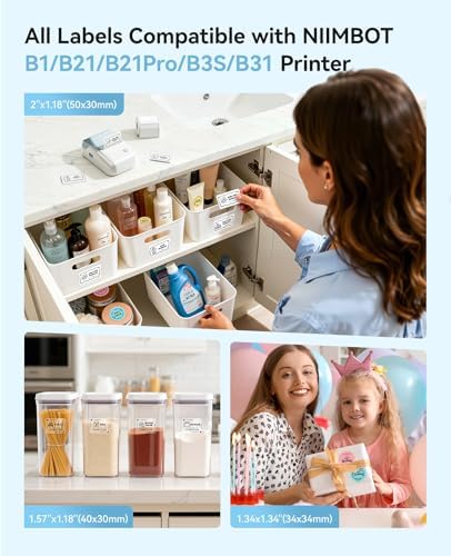 NIIMBOT B1 Label Maker Machine with 3 Roll Tapes, 2Inch Portable Printer - Image 2