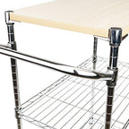 3 Tier Storage Racks Shelving, Heavy Steel Pantry Shelves, Adjustable Wire Shelving Rack with Desktop, Suitable for Garage, Kitchens, Bathroom, Offices, 24" W x 14" D x 33.5" H, Black - Image 4