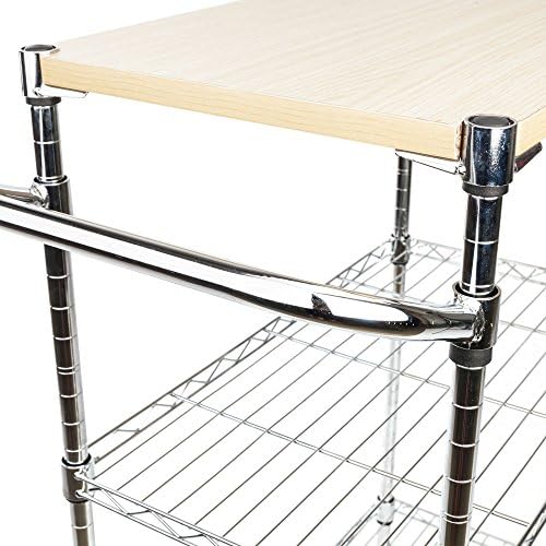 3 Tier Storage Racks Shelving, Heavy Steel Pantry Shelves, Adjustable Wire Shelving Rack with Desktop, Suitable for Garage, Kitchens, Bathroom, Offices, 24" W x 14" D x 33.5" H, Black - Image 4