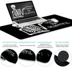 LIMKRIAN Ergonomic Mouse Pad with Wrist Rest Desk Mat Set, Skeleton Decor - Image 5