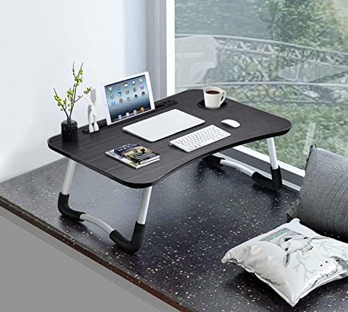 Slendor Foldable Lap Desk with Cup Holder for Bed, Couch, Floor - Image 5