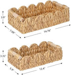 Kriitools Scalloped Toilet Paper Storage Basket, Farmhouse Home Decor - Image 3