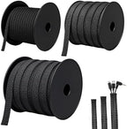 300 Feet - 1/4,1/2,3/8 Inch Braided Wire Loom PET Cable Loom Expandable Braided Sleeving Wire Sleeve for Automotive，TV, Computer, Home Theater, Black by Unknown