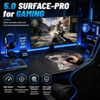Glass Gaming Mouse Pad, 5.0 Nano Etched Surface, Custom PU Non Slip Base, Esports Level Speed & Precision, Tempered Glass, Waterproof & Durable, 490mm*420mm Large Size for FPS Gaming (Leopard) - Image 3