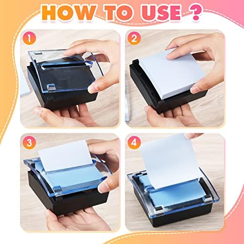 Mimorou 6 Pcs Pop up Sticky Notes Dispenser Sticky Note Holder for Desk - Image 4