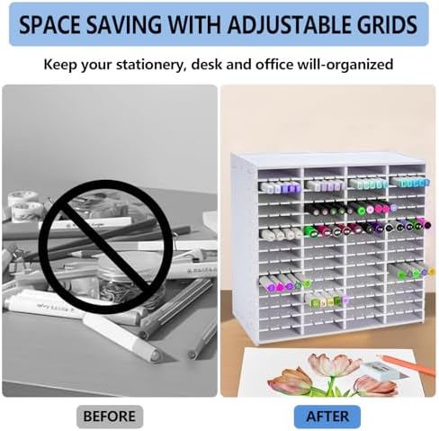 Marker Organizer,240 Slots Marker Storage Organizer with Divider - Image 3
