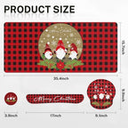 Britimes Keyboard Mouse Pad Set, 4 in 1 Desk Mat Set, Gnome Snowflake - Image 2