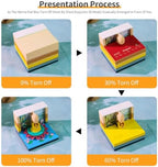 3D Memo Pad, 3D Calendar 2027, Time Piece Calendar, Tear-Off Calendars 2027, 3D Paper Carving Art Memo Pad, Art Carving Sticky Notes for Office Home Gifts Ornaments (Lotus Monk) - Image 3