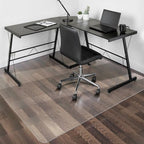 SALLOUS Office Chair Mat for Hard Floors, 63" x 51" Large Chair Mat for Hardwood Floors, Slip Resistant Floor Protector Desk Mat for Home, Waterproof Vinyl Floor Mat for Gaming Chairs (Clear) by SALLOUS