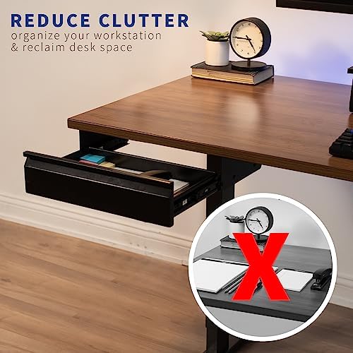VIVO Black 16 x 9 inch Under Desk Slide Out Drawer, DESK-AC03A-B - Image 6