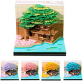 3D Calendar 2027, Desk Time Piece Calendar 2027,Tear-Away 3D Paper Art Notepad w LED Lights,Creative 3D Memo Artsy Pad Calendars, DIY Paper Carving Gift (Marriage Tree-D) by Ksgolif